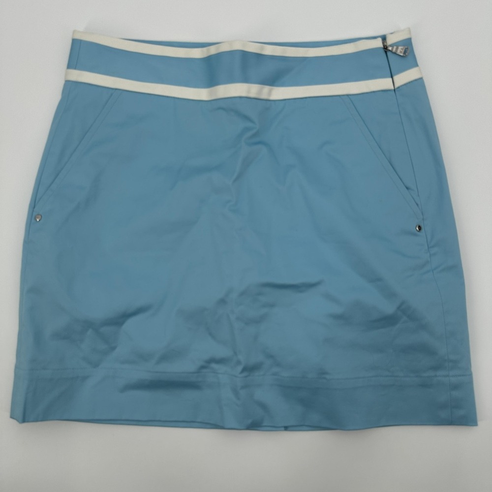 Ralph‎ Lauren Golf Skort Womens 0 Blue White Athletic Stretch Pocket Activewear